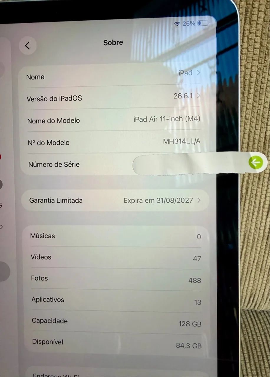 iPad Air 11? M4 128 GB + caneta Insignia + capa protetora - Foto 4