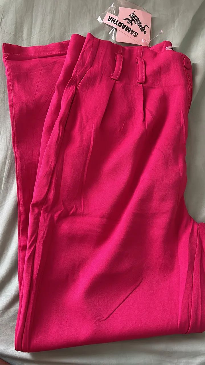 Calça alfaiataria rosa pink