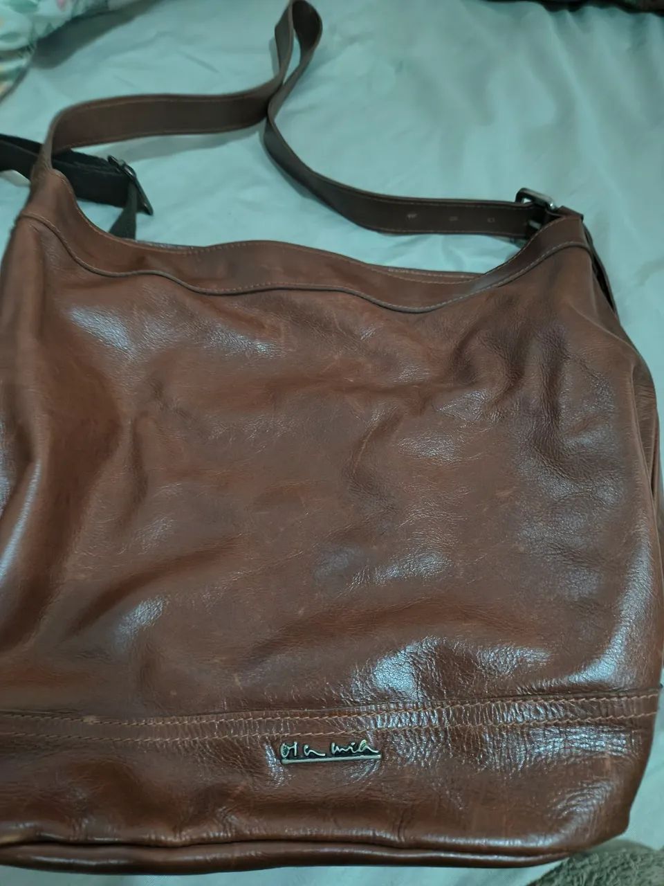 Bolsa de ombro em couro - Foto 3