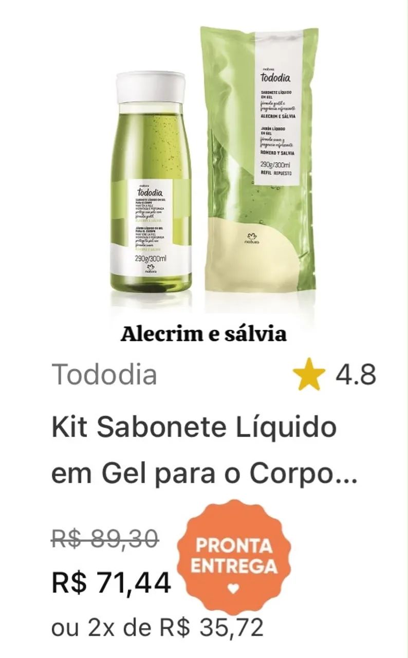 Sabonete líquido alecrim e sálvia + refil  - Foto 2