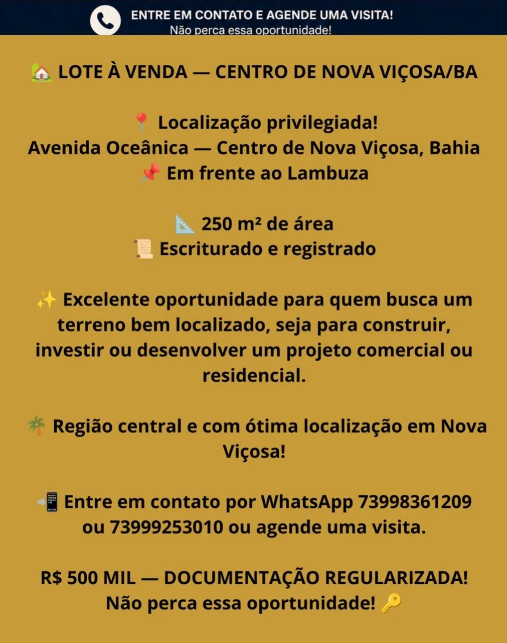 Lote no coração de nova viçosa Bahia  - Foto 2