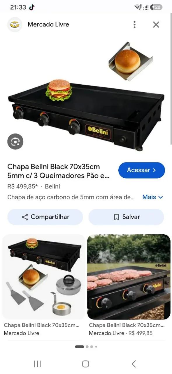 Chapa de lanche 5mm 70cm