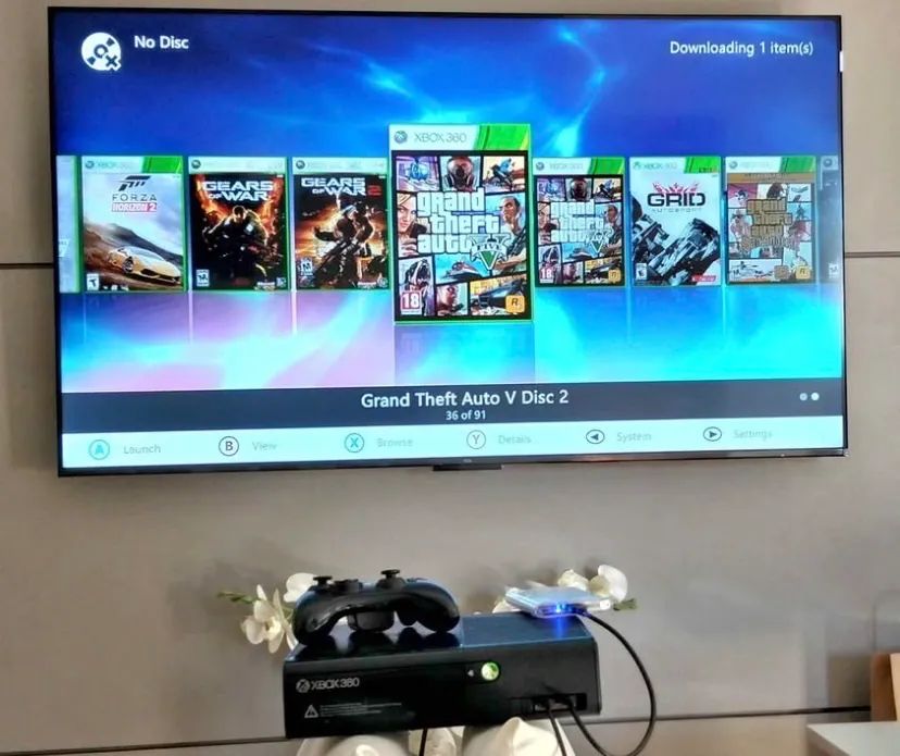Xbox 360 com HD de jogos