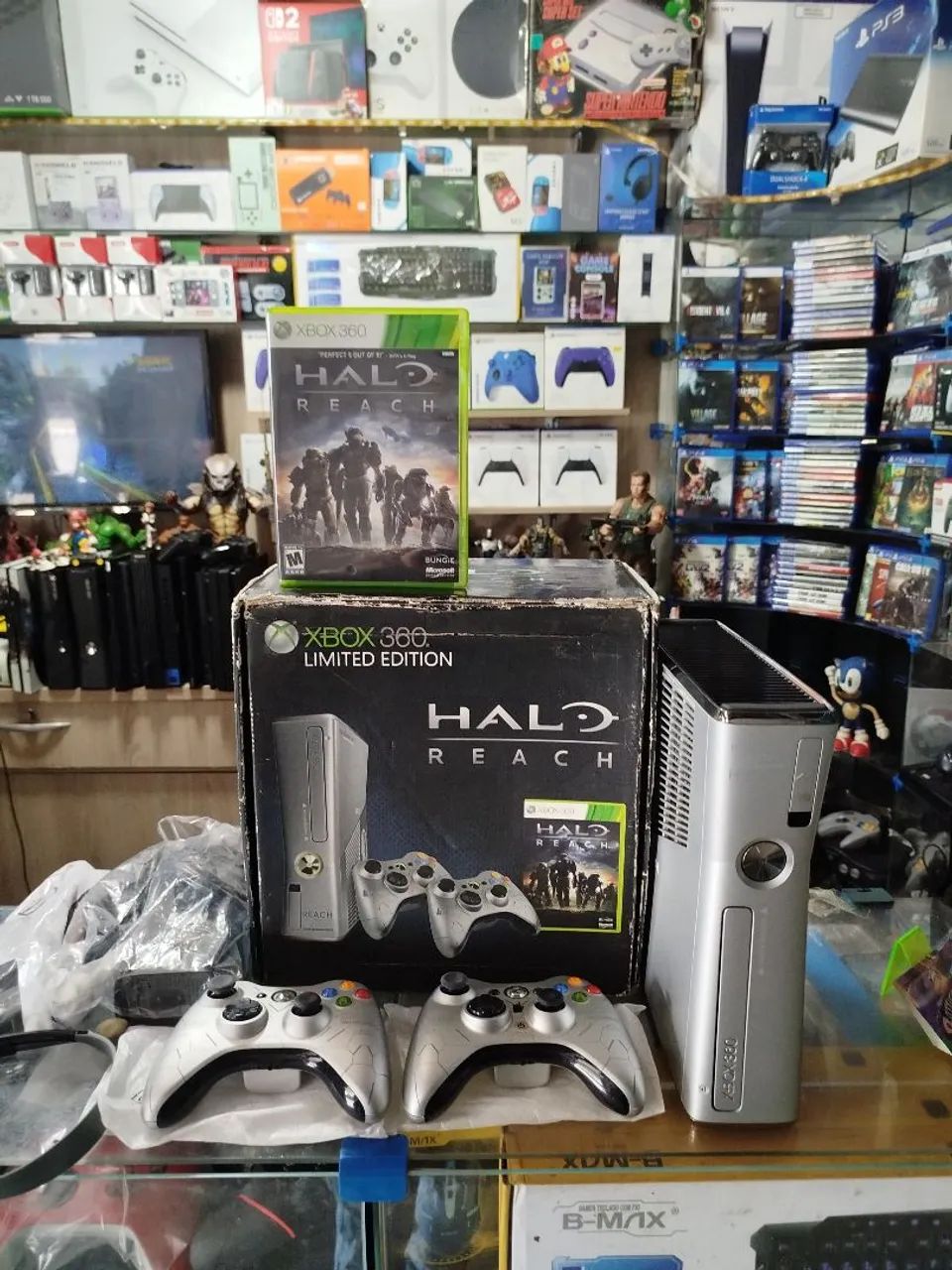 Xbox 360 serie Halo 2 controles hd 250gb impecável completo na cx .