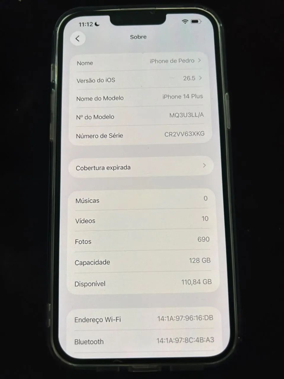 IPHONE 14 PLUS 128 GB TODO ORIGINAL LILÁS ROXO - Foto 5