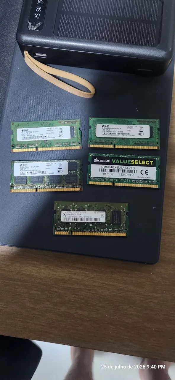 Memórias para notebook