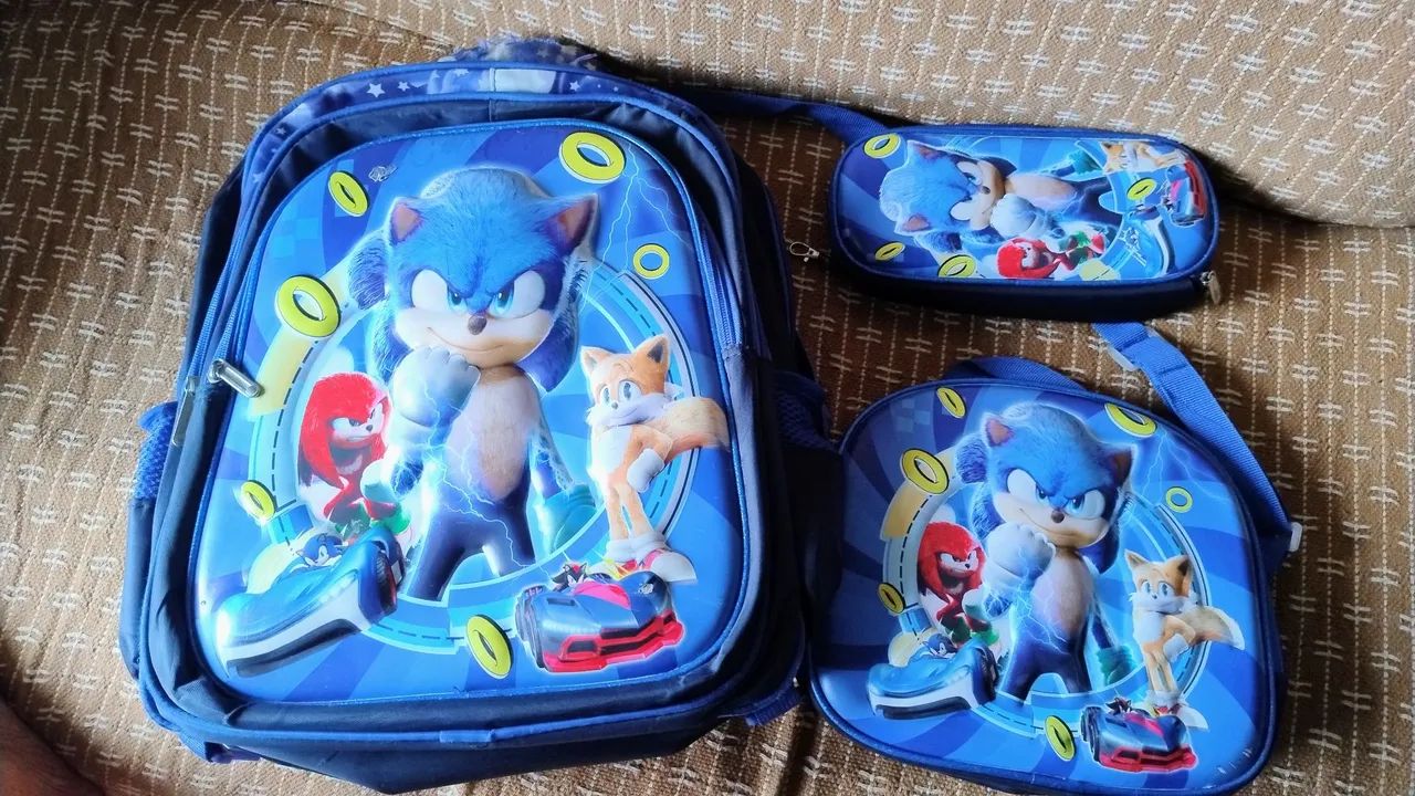 Kit mochila do Sonic 