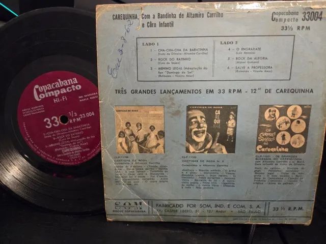Disco Vinil Compacto Carequinha Copacabana 33004 - Foto 2