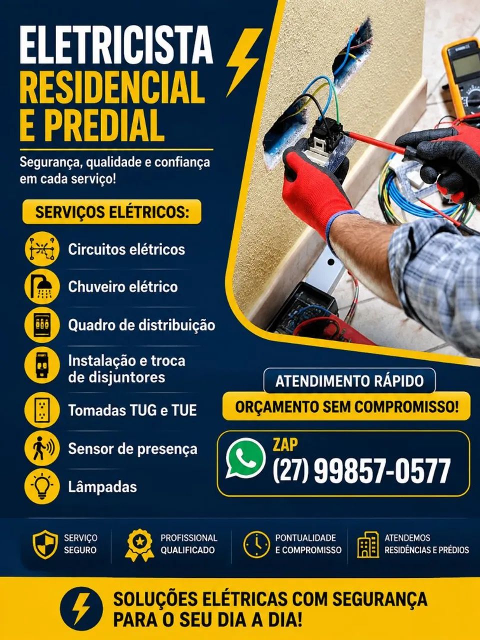 Eletrecista residencial e predial 