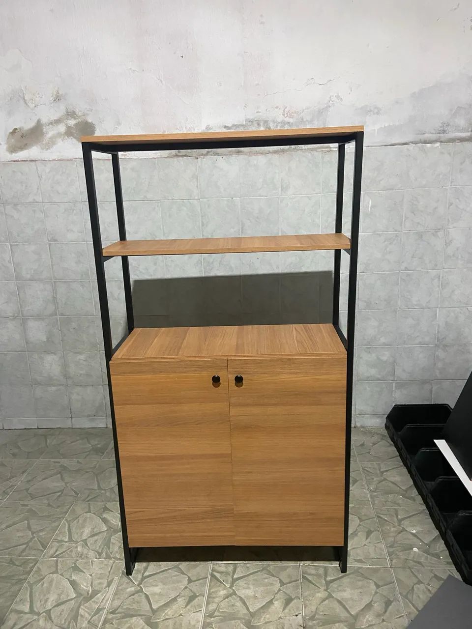 Estante em metalom e mdf freijó  - Foto 3