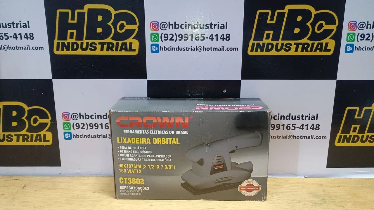 Lixadeira orbital CROWN 150W 2000 RPM