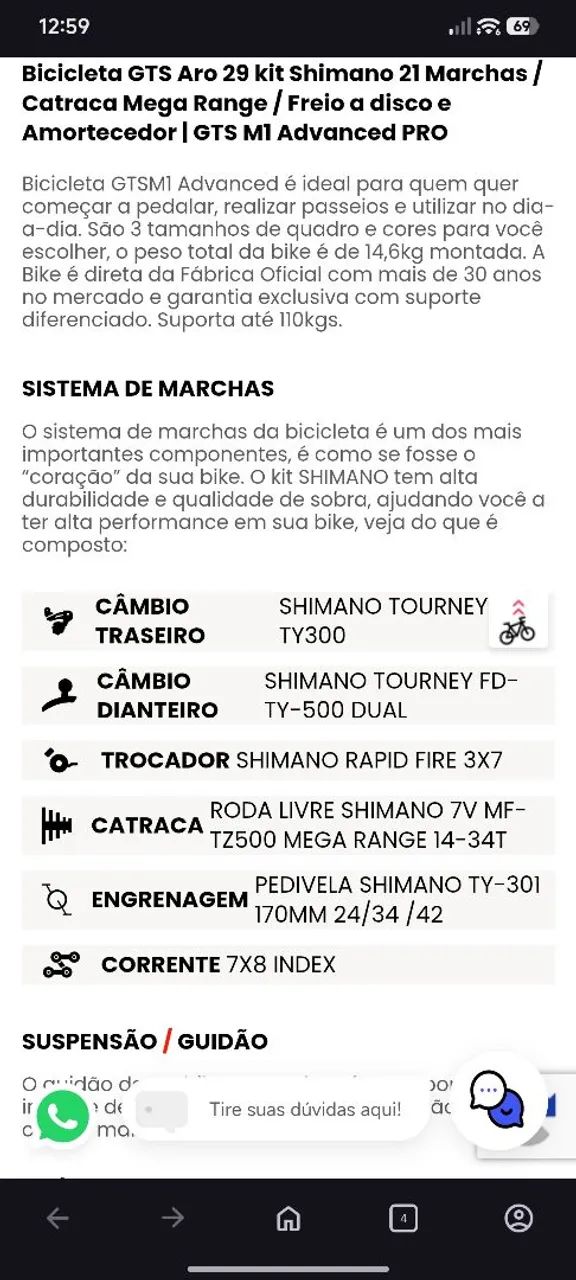 Bicicleta 29 GTS M1 Freio a Disco - Foto 2