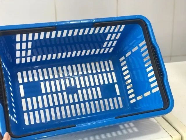 Cesta Plástica Reforçada para Mercado, Hortifruti, Peixaria  - Foto 4