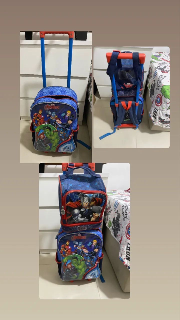 Mochila Infantil Marvel com lancheira  - Foto 2