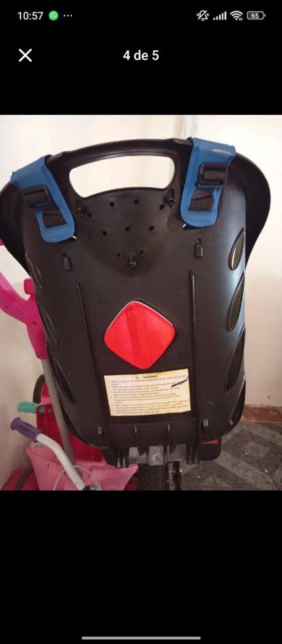 Cadeirinha traseira para bicicleta + garupeira. - Foto 4