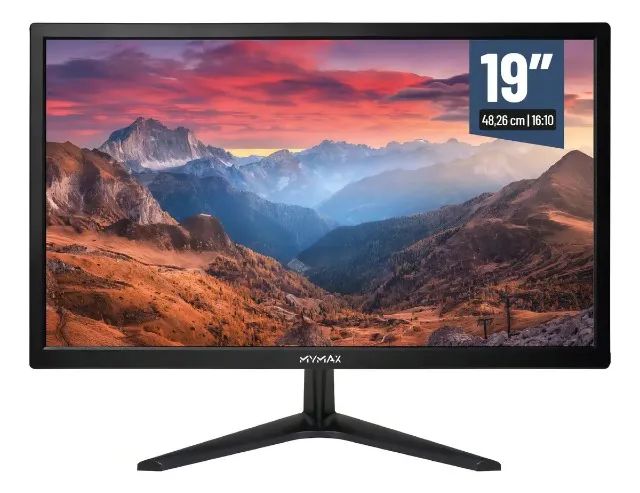 Monitor 19' Polegadas Hd Led 60hz Hdmi Vga 3.6ms Preto Mymax