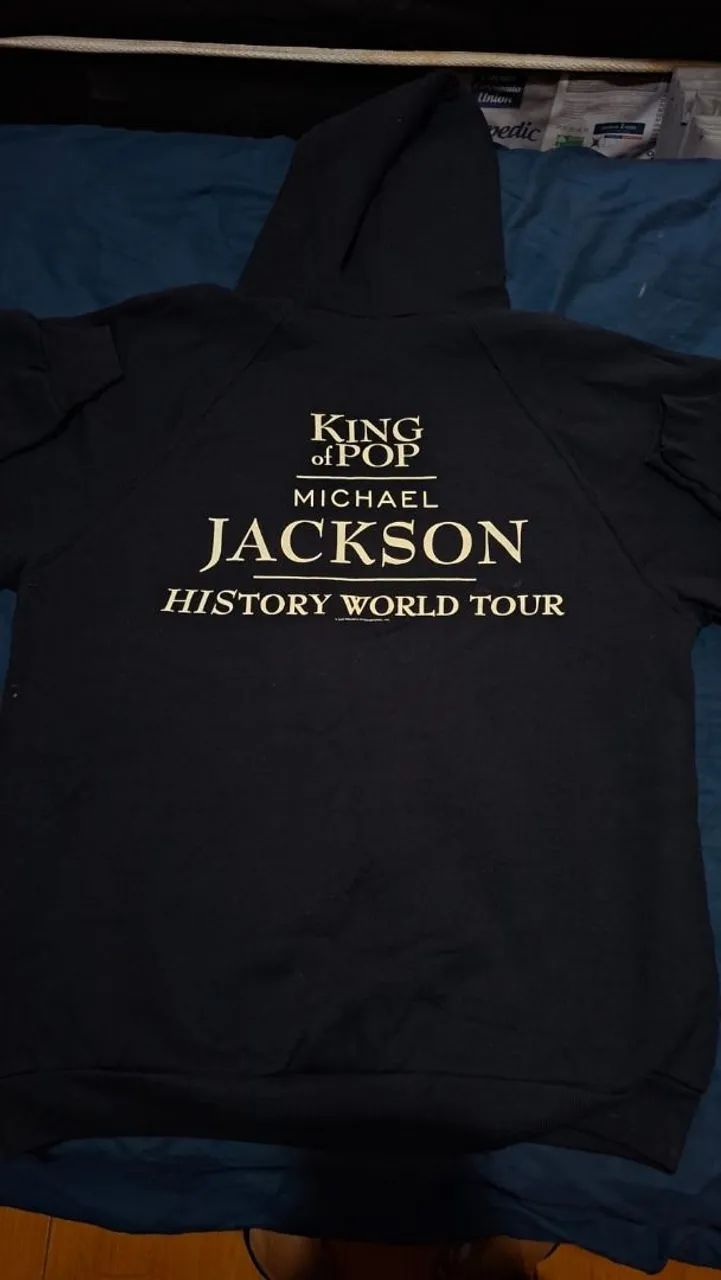 Casaco moletom Michael Jackson history tour - jaqueta - dvd-cd-bone - Foto 3