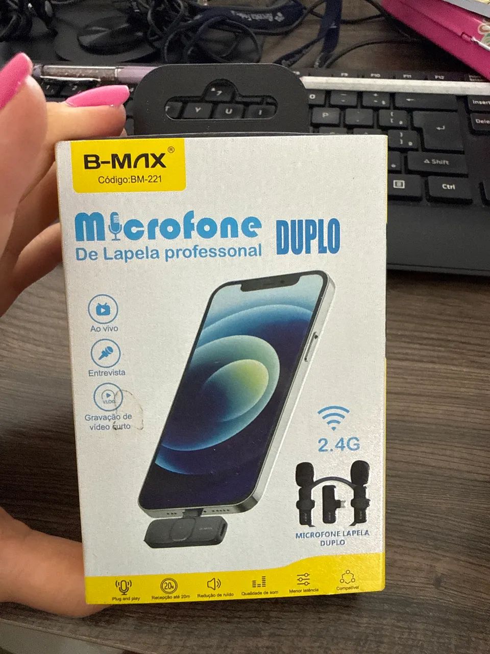 Microfone de lapela 