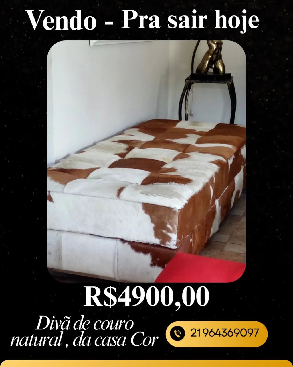 Divã de couro natural  - Foto 2