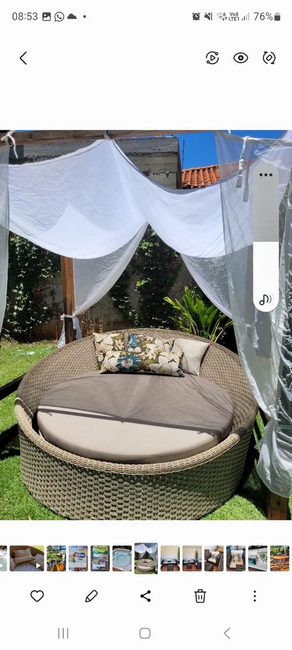 Chaise 2 metros alumínio e tecido impermeável nautico - Foto 2