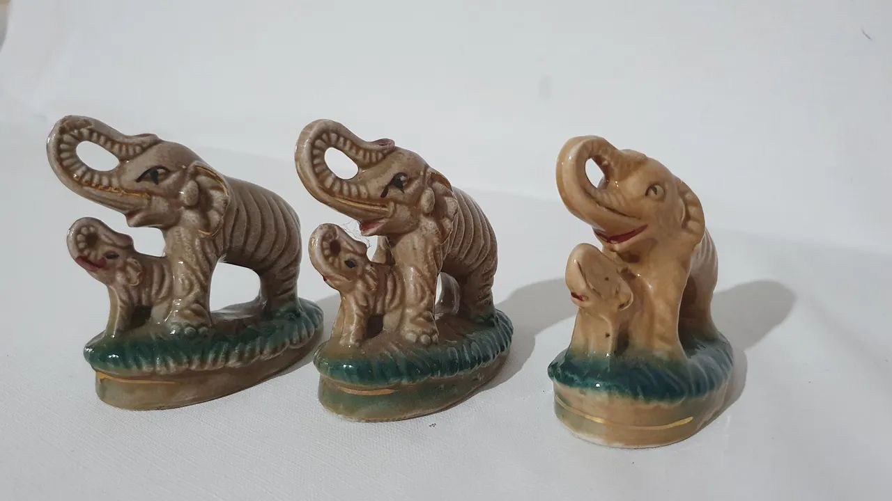 Lote de 3 bibelôs elefantes  - Foto 3