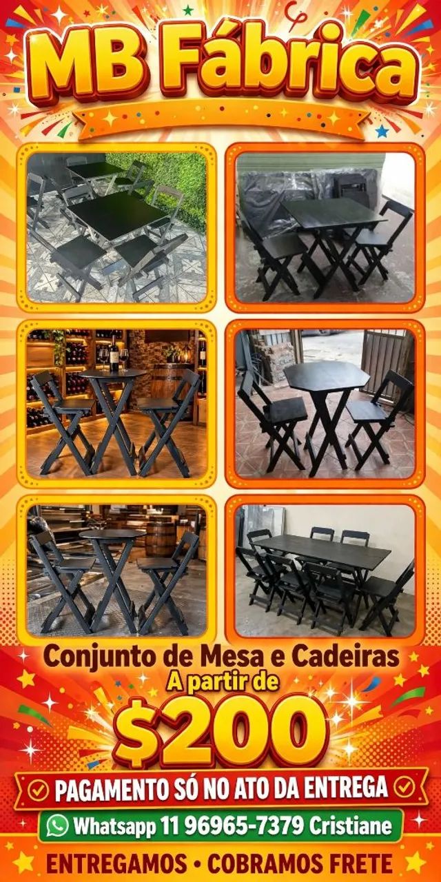 MB Fábrica Mesa e Cadeiras 