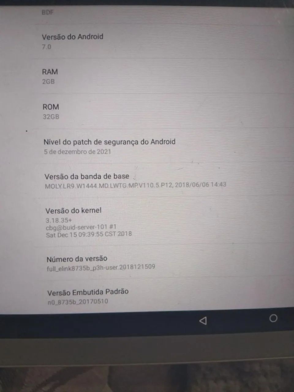 Tablet Android 7.0 - 2GB RAM / 32GB