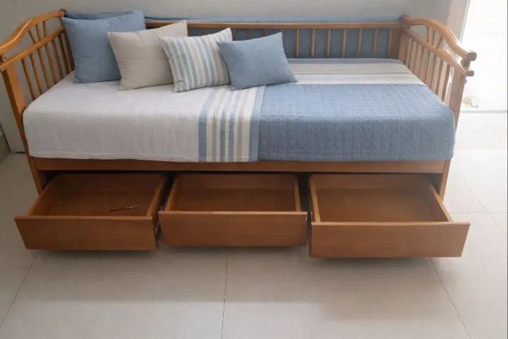 ? Cama Sofá / Bicama de Madeira com Gavetas - Foto 2