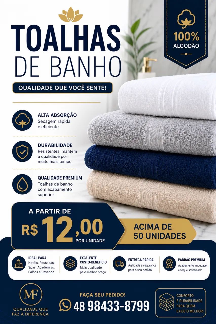 Toalhas   Direto de fábrica 