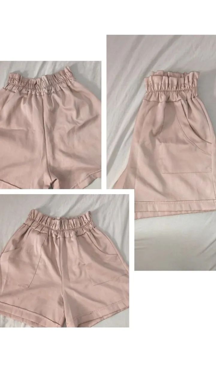 Shorts Feminino de Tecido Nude M