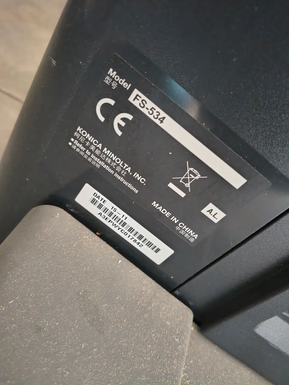 Separador Konica minolta defeito - Foto 5