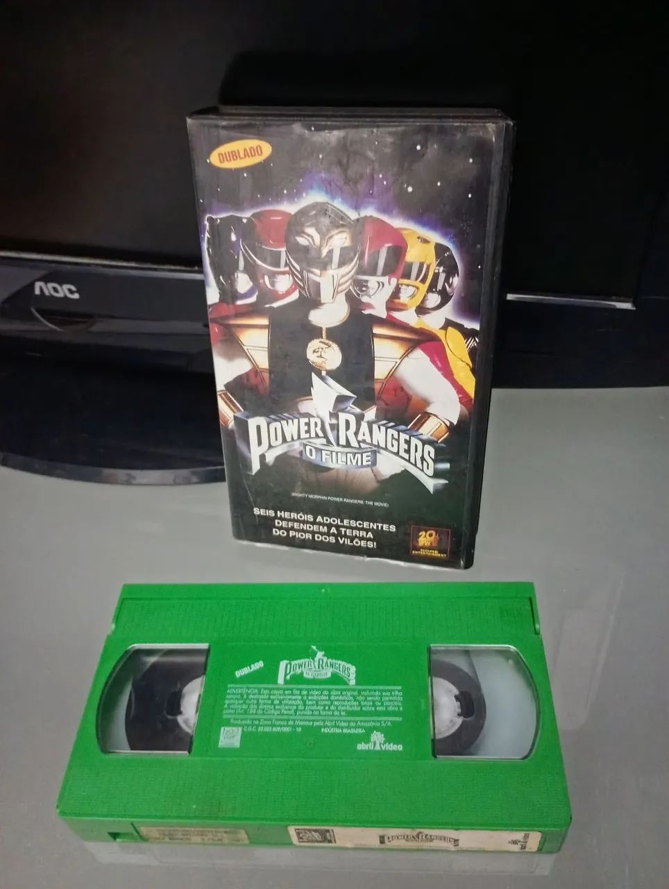 Fita VHS Power Rangers usada