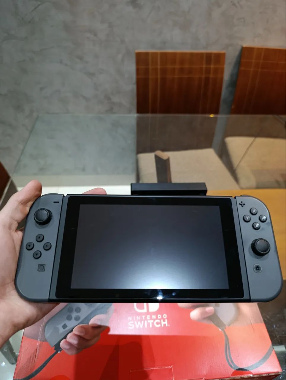 Nintendo Switch 1 padrão V2 cinza usado - Foto 4