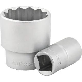 Soquete Estriado Com Encaixe de 1/2", 13 mm, Vonder 