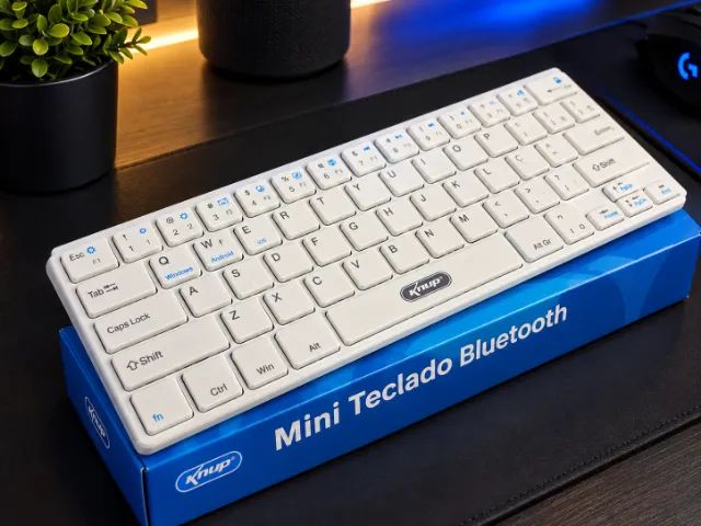 Mini teclado knup bluetooth Branco an22