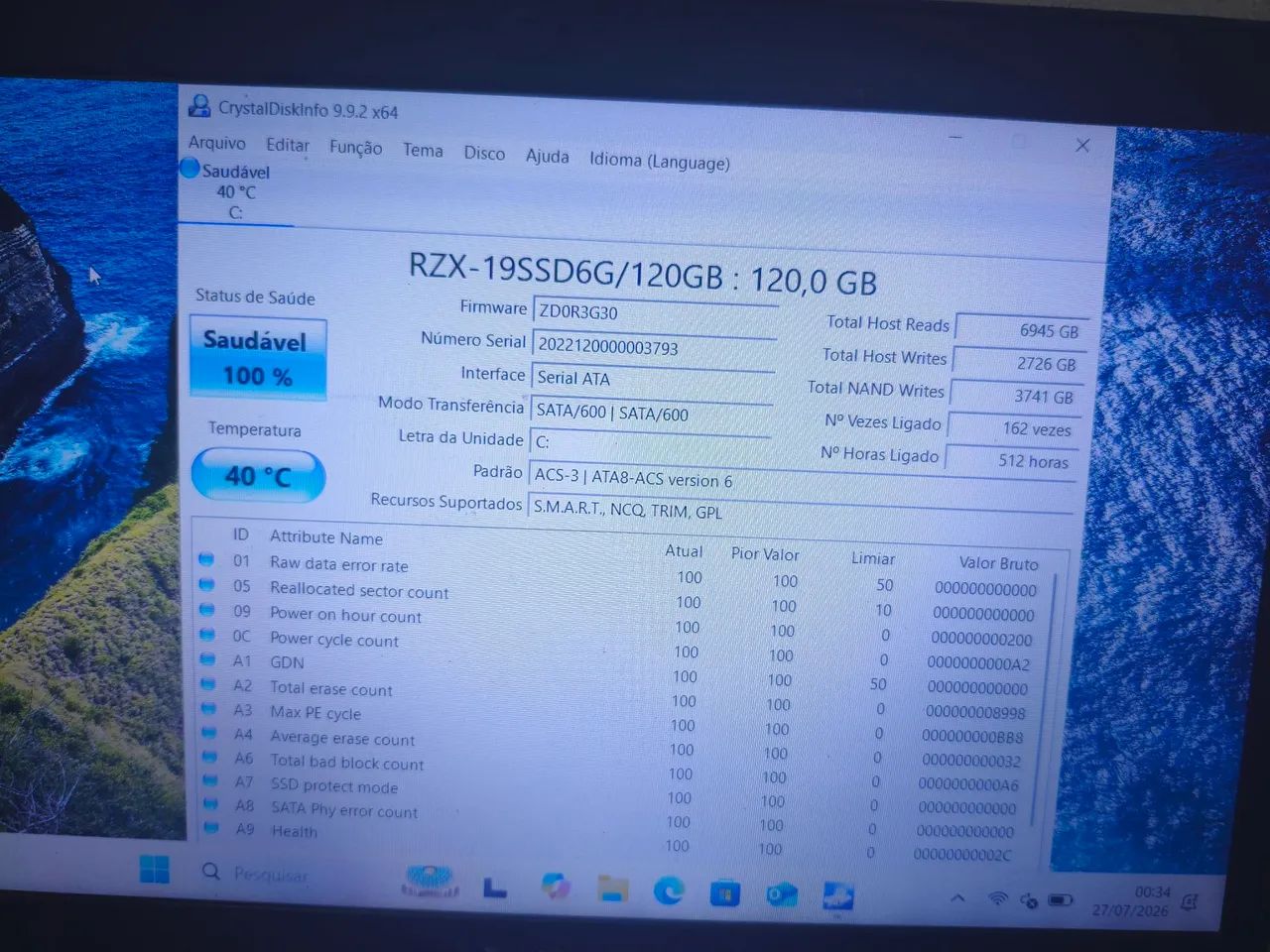 SSD SATA 120GB - Foto 3