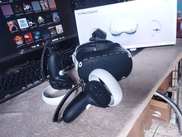 Óculos vr meta quest 2 - 128 gb - competo e com acessórios 