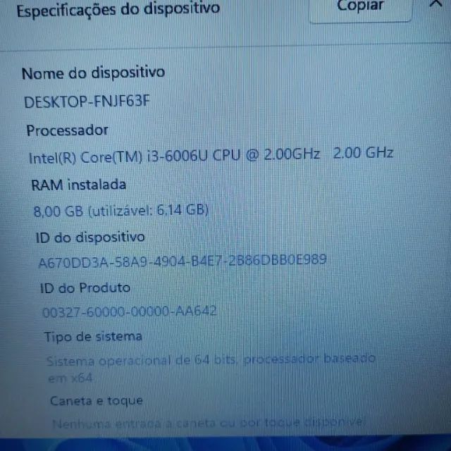 Notebook dell i3 6th com ssd de 500 gb (rapido) - Foto 2