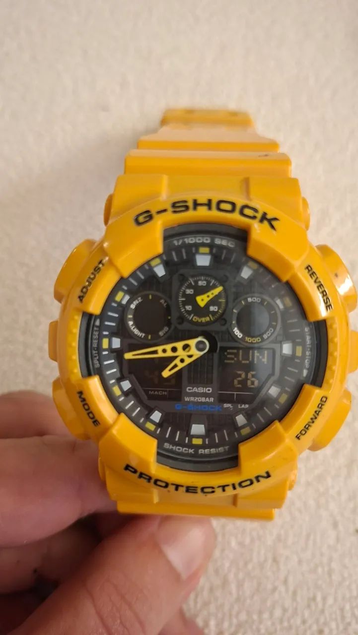 Relógio Casio G-shock Amarelo raro original GA100A