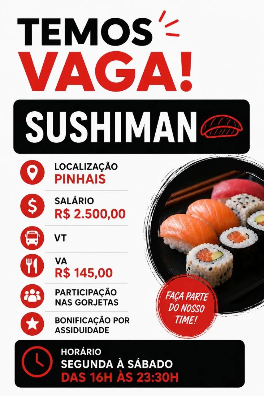 Vaga de Sushiman