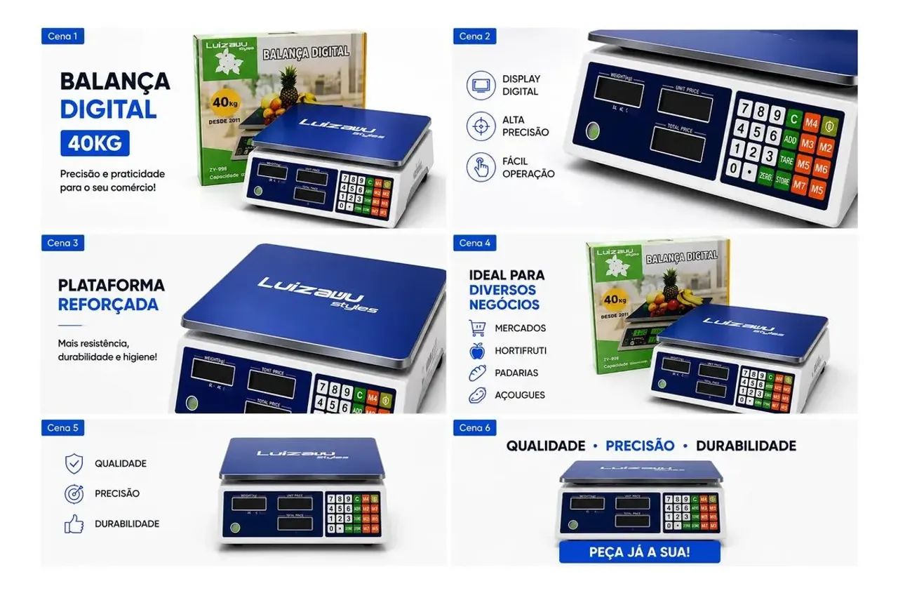Balança digital 40kg eletrônica  - Foto 2