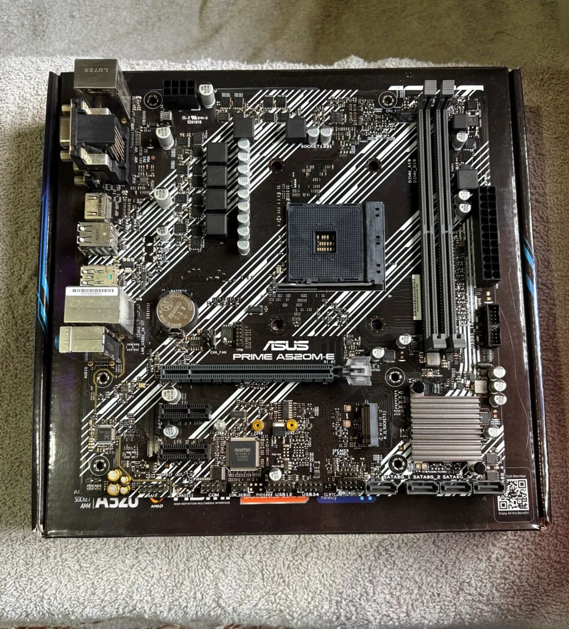 Placa-Mãe ASUS Prime A520M-E - Excelente Estado! - Foto 2