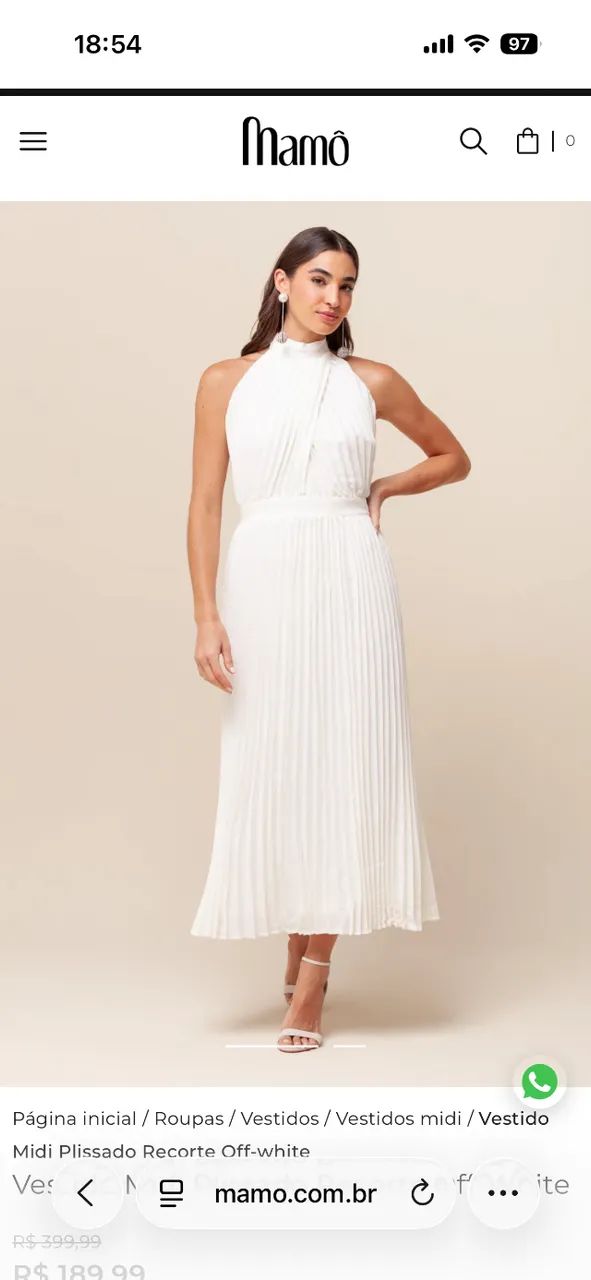 Vestido midi plissado  - Foto 2