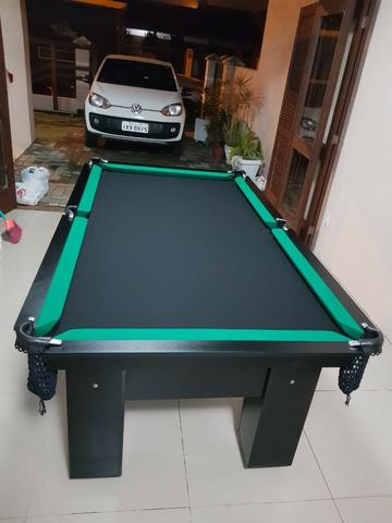 Mesa Charme e Bancos L. Cor Preta Tecido Preto e Borda Verde Mod. WOSI6911 - Foto 2