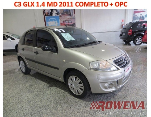 C-3 GLX 1.4 MOD 2011 COMPLETO + OPÇ 75.000KM IGUAL NOVO