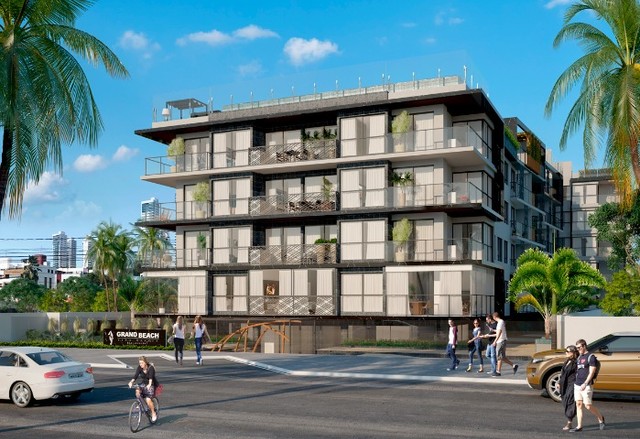 Apartamento a beira mar Cabo branco c/ 2 quartos, sendo 1 suíte, varanda e área de lazer