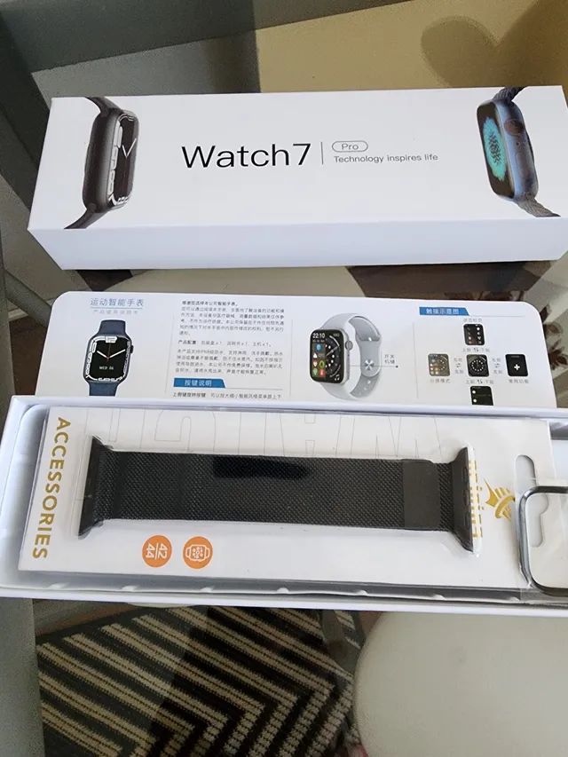 Smartwatch W27 Pro Serie 7 V Global Português Ligações Saúde<br><br>