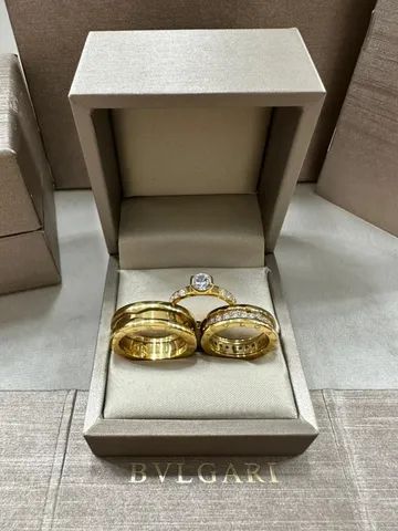 Alianças anel bvlgari com caixa original kit bvlgari - Foto 2