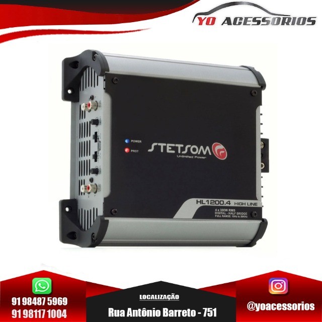 Modulo Amplificador 1200 4 canais Stetsom