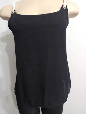 blusinha em viscose preta - tamanho m